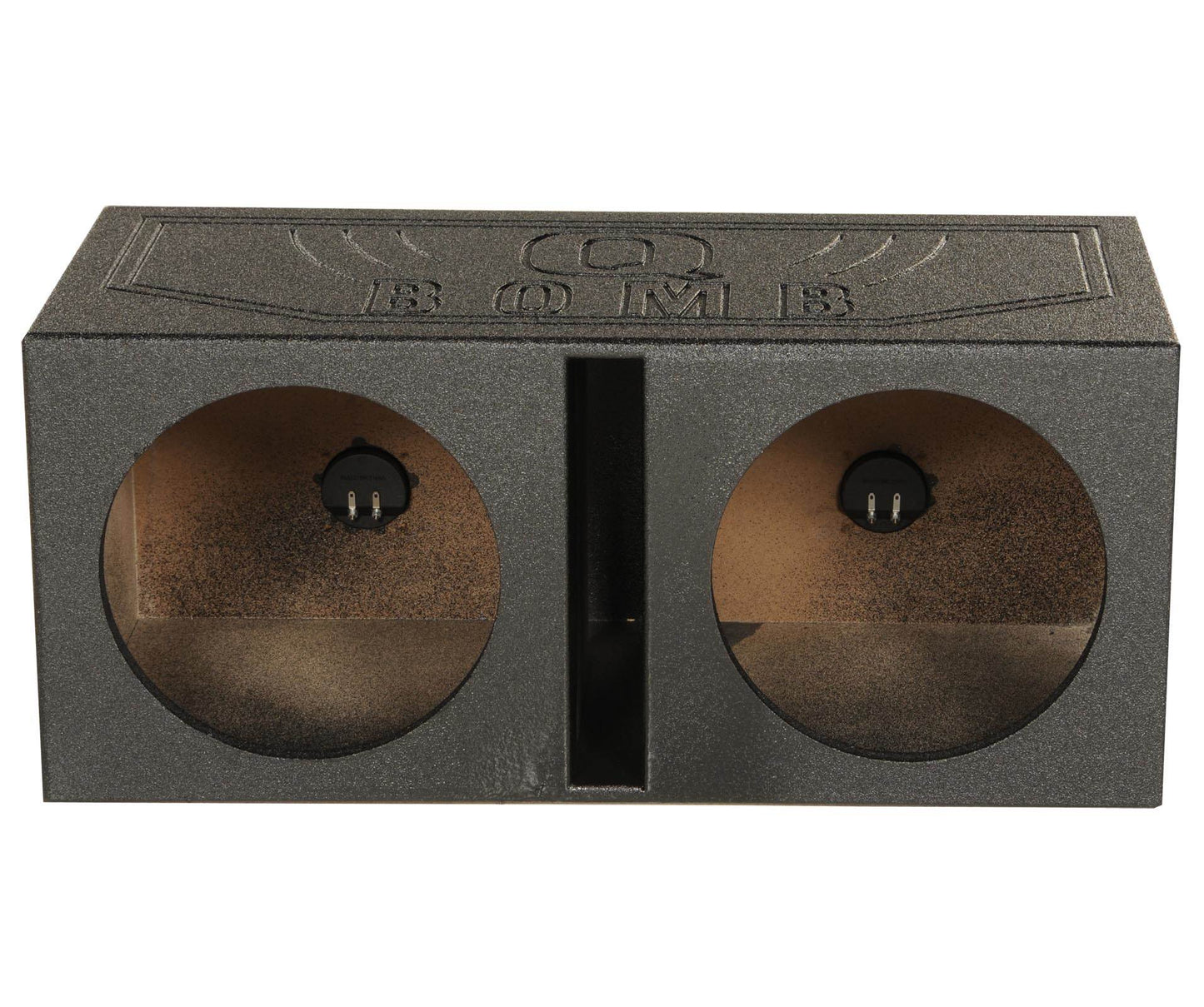 Q-POWER 15V Dual 15" Vented Port Subwoofer Sub Box w/ Bedliner Spray (2 Pack) - Find Fresh Goods