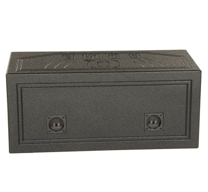 Q-POWER 15V Dual 15" Vented Port Subwoofer Sub Box w/ Bedliner Spray (2 Pack) - Find Fresh Goods