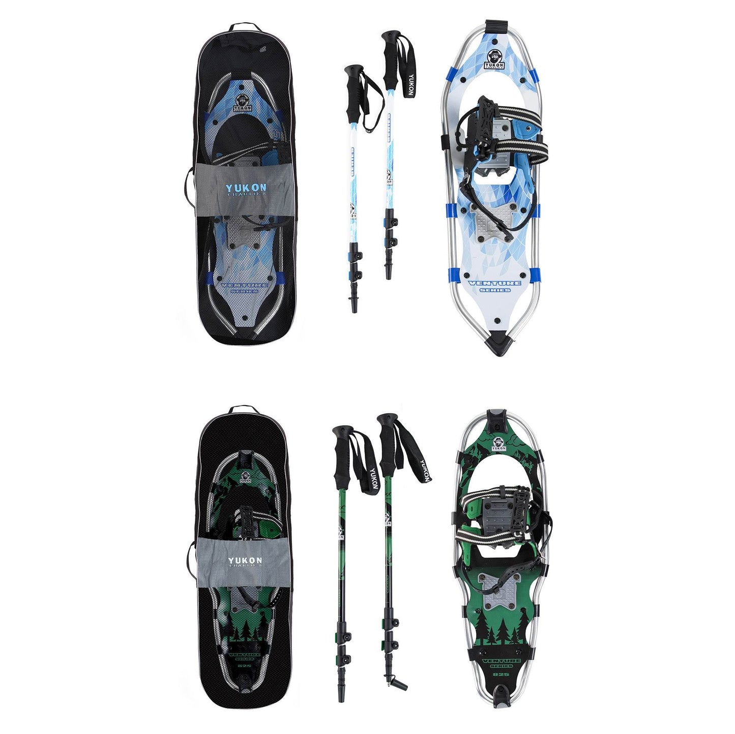 Yukon Charlie's Advanced 8"x21"Women's Snowshoe Kit & 9"x30" Men's Snowshoe Kit