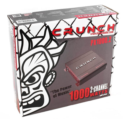 Crunch 4 Channel 1000W A/B Class Stereo Amplifier & 2 Channel Amp & Wiring Kit - Find Fresh Goods