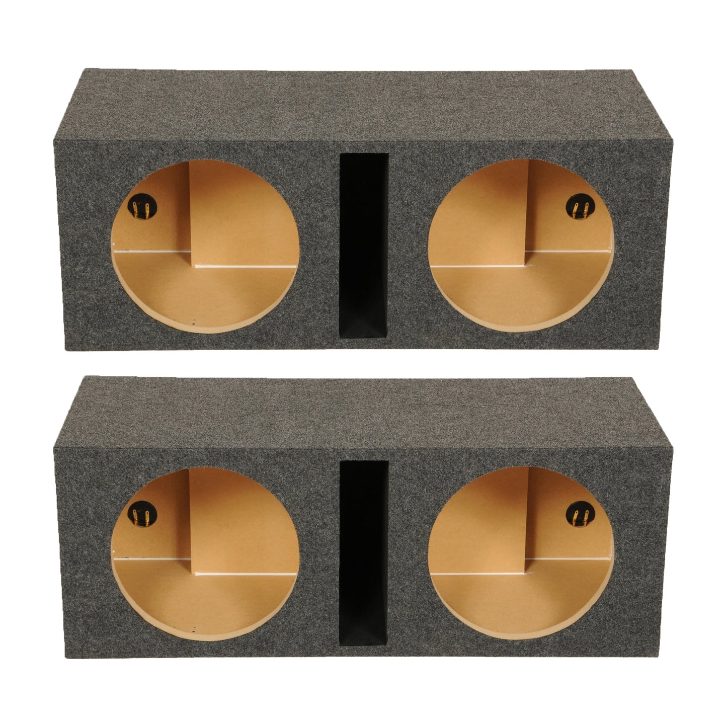 QPower QBASS Dual 10 Inch Car Audio Subwoofer Enclosure Box, Charcoal (2 Pack) - Find Fresh Goods