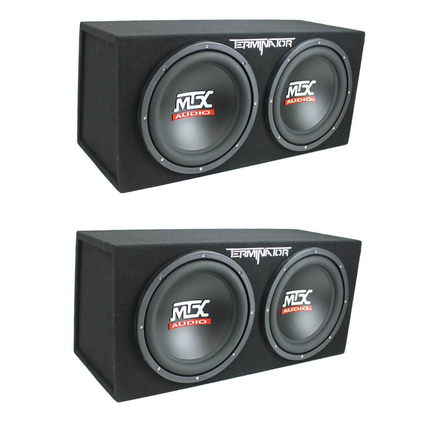 MTX 12-Inch 1200-Watt Car Audio Dual Loaded Subwoofer Box Enclosure (2 Pack) - Find Fresh Goods