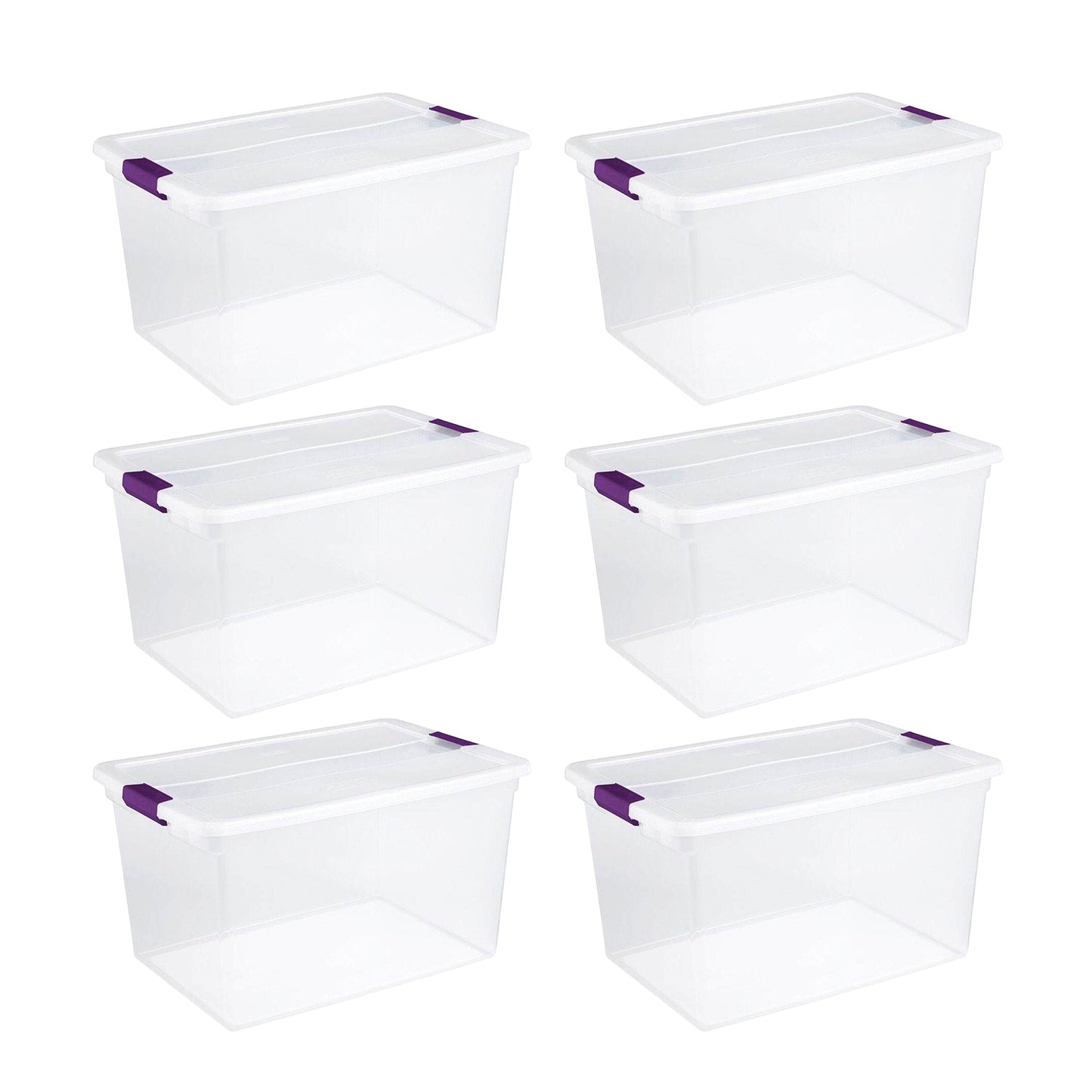 Sterilite 66 Quart Storage Totes, 6 Pack, and 6 Quart Storage Totes, 12 Pack