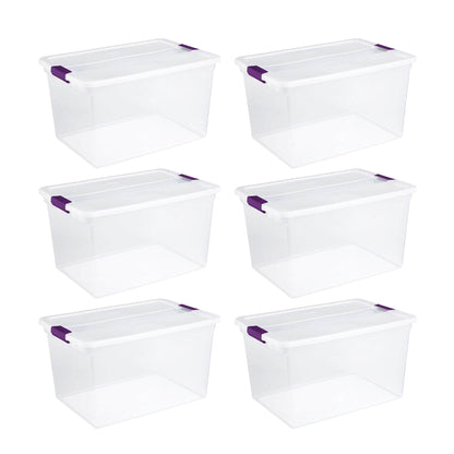 Sterilite 66 Quart Storage Totes, 6 Pack, and 6 Quart Storage Totes, 12 Pack