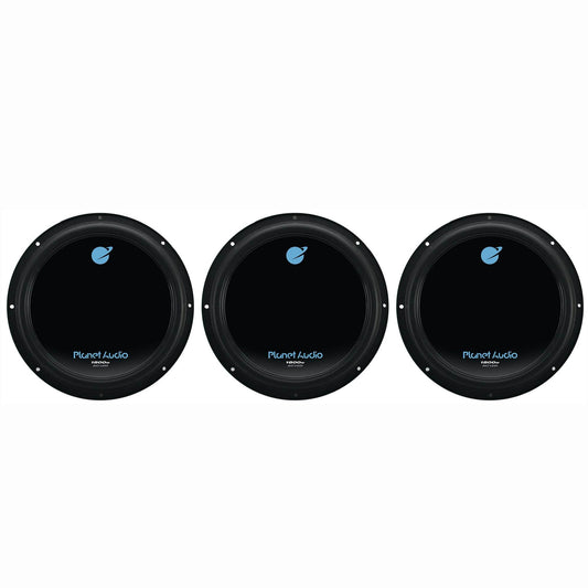 Planet Audio 12" 1800 Watt Car Audio Power Single Subwoofer DVC 4 Ohm (3 Pack) - Find Fresh Goods