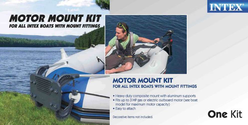 Intex Composite Boat Motor Mount Kit for Inflatable Fishing Boat (2 Pack) - Find Fresh Goods