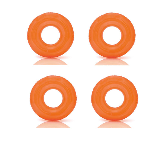 Intex 59260EP Colorful Transparent Inflatable Swimming Pool Tube Raft (4 Pack)