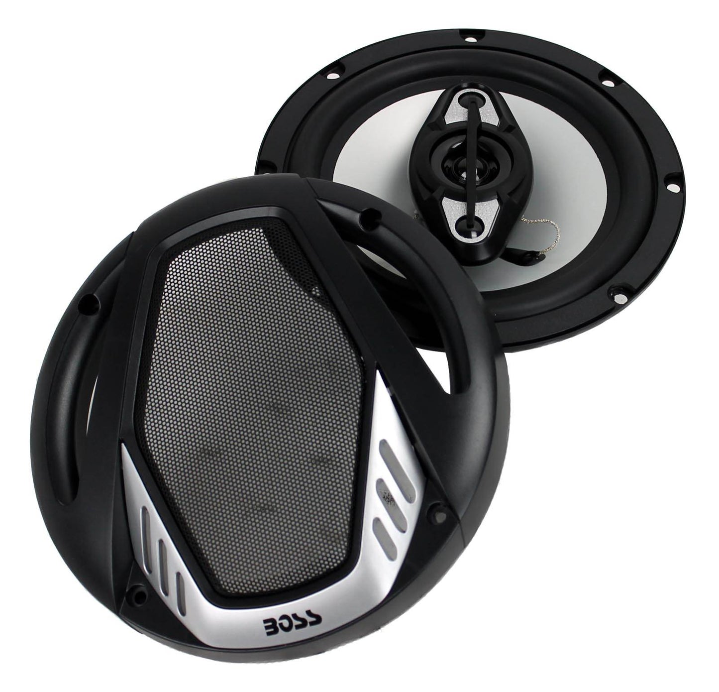 BOSS NX654 6.5" 400W 4-Way Car Audio Coaxial Speakers Stereo, Black (6 Speakers) - Find Fresh Goods