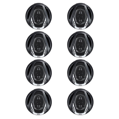 BOSS NX654 6.5" 400W 4-Way Car Audio Coaxial Speakers Stereo, Black (8 Speakers) - Find Fresh Goods