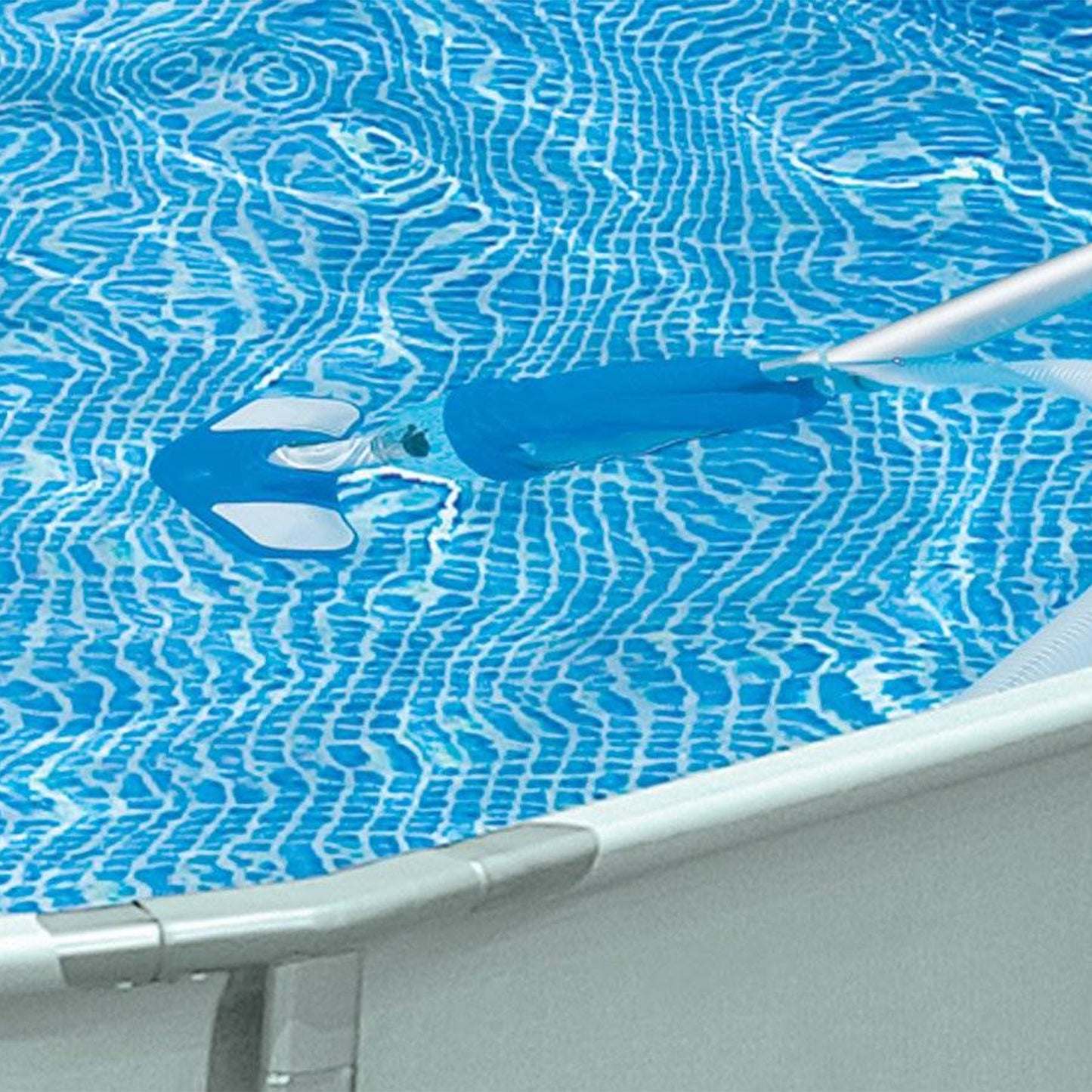 Intex Deluxe Maintenance Cleaning Kit & 12-Foot Round Frame Easy Set Pool Cover