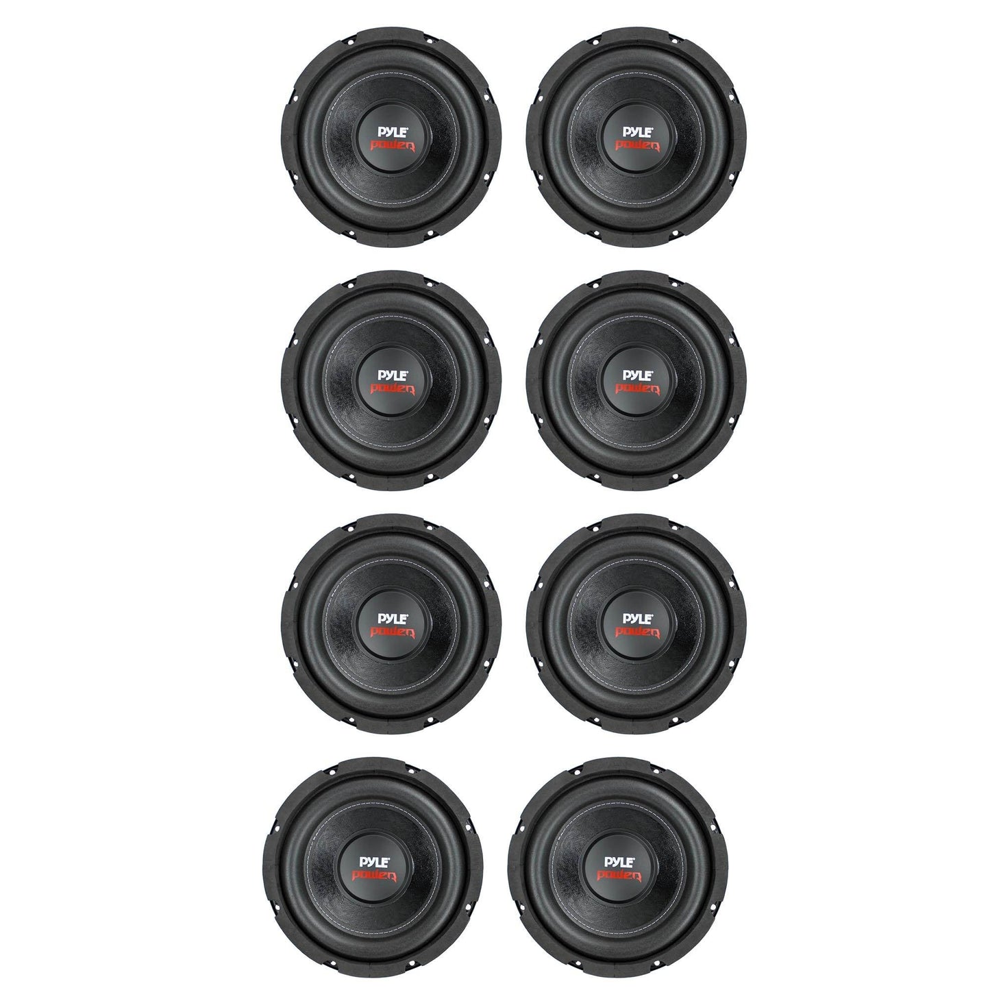 Pyle PLPW8D 8" 800W Car Audio Subwoofer Sub Power Woofer 4 Ohm Black (8 Pack) - Find Fresh Goods
