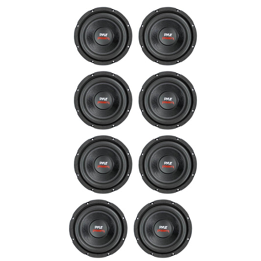 Pyle PLPW8D 8" 800W Car Audio Subwoofer Sub Power Woofer 4 Ohm Black (8 Pack) - Find Fresh Goods
