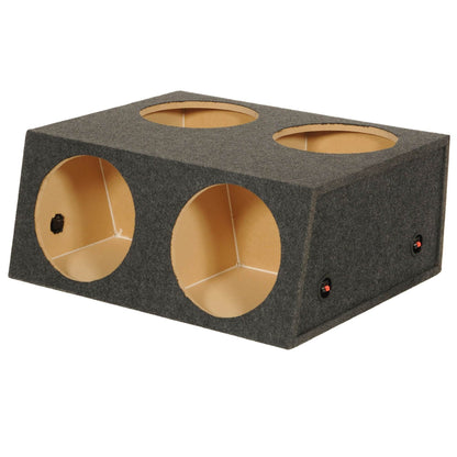 Q Power 4 Hole 12 Inch Sealed Divided Speaker Box Subwoofer Enclosure (2 Pack) - Find Fresh Goods