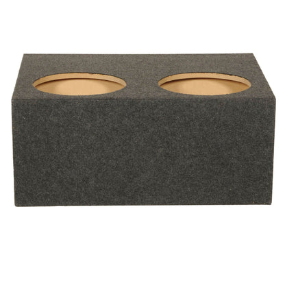 Q Power 4 Hole 12 Inch Sealed Divided Speaker Box Subwoofer Enclosure (2 Pack) - Find Fresh Goods