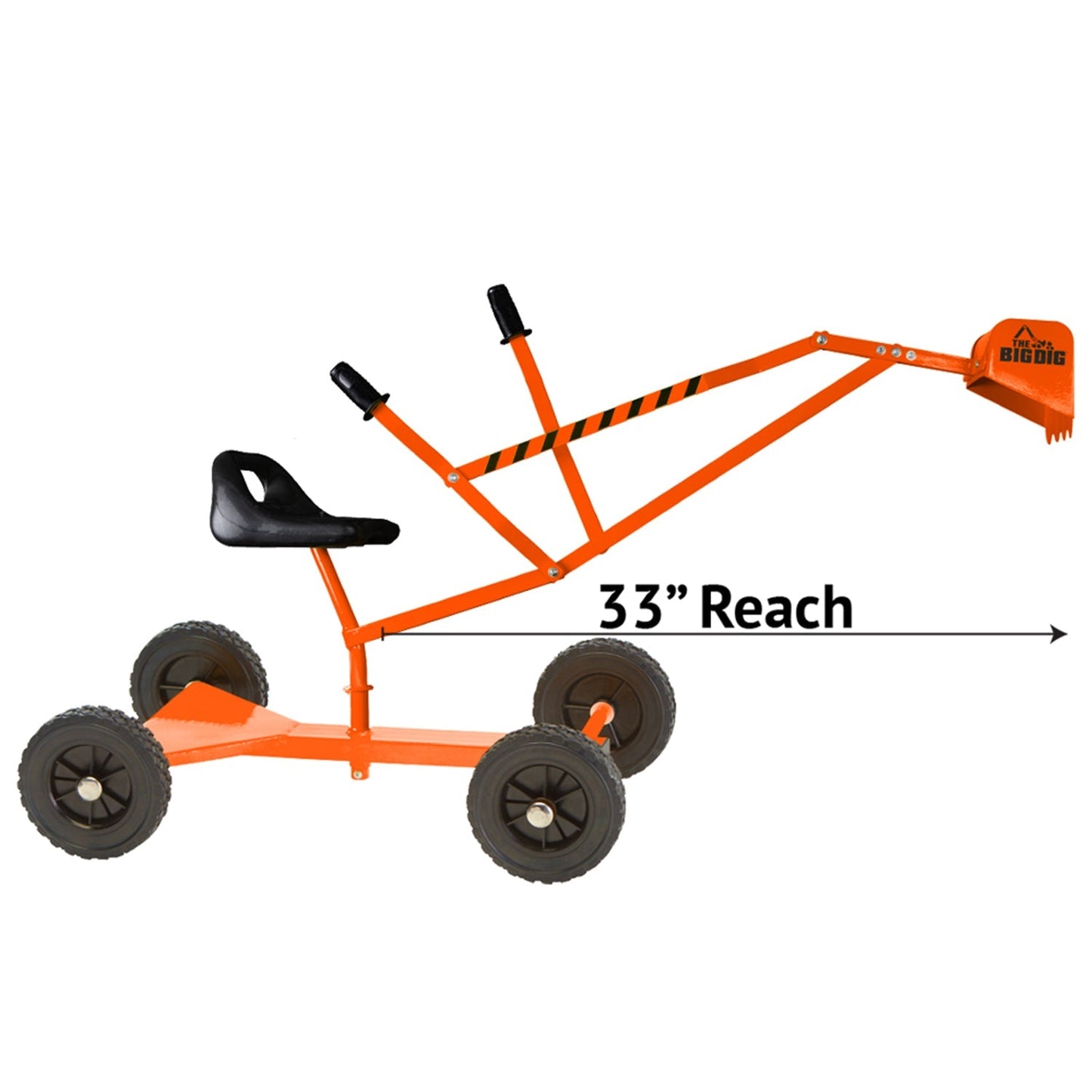 Big Dig and Roll Special Edition Sandbox Digger w/ 360 Degree Rotation, Orange