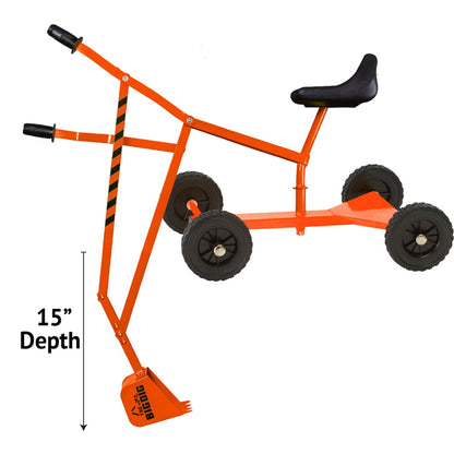 Big Dig and Roll Special Edition Sandbox Digger w/ 360 Degree Rotation, Orange