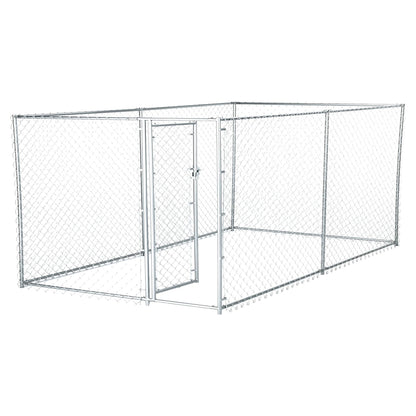 Lucky Dog 10' x 5' x 4' Heavy Duty Steel Outdoor Chain Link Dog Kennel Enclosure