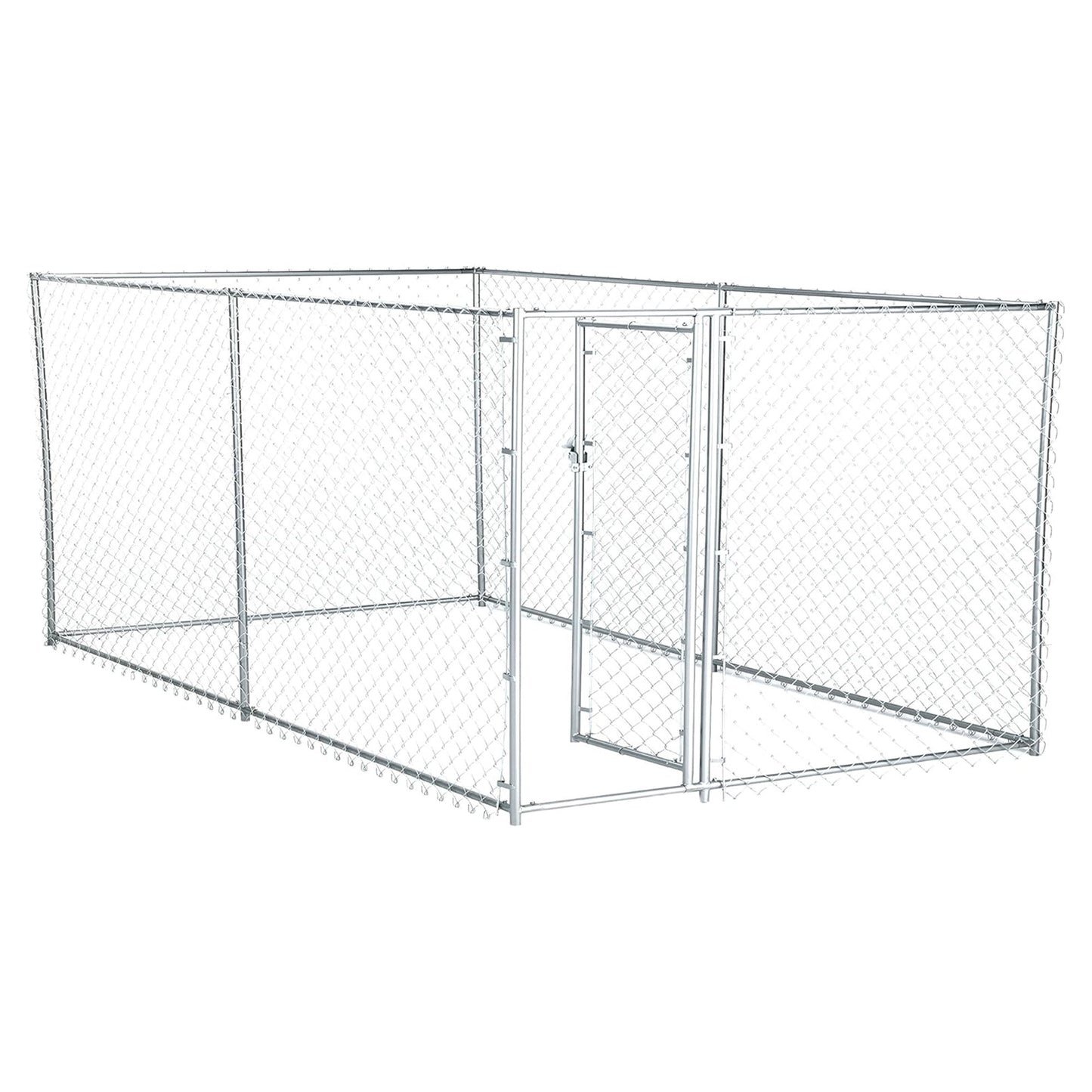 Lucky Dog 10 x 5 x 4 Foot Heavy Duty Outdoor Chain Link Kennel Enclosure (2 Pk)