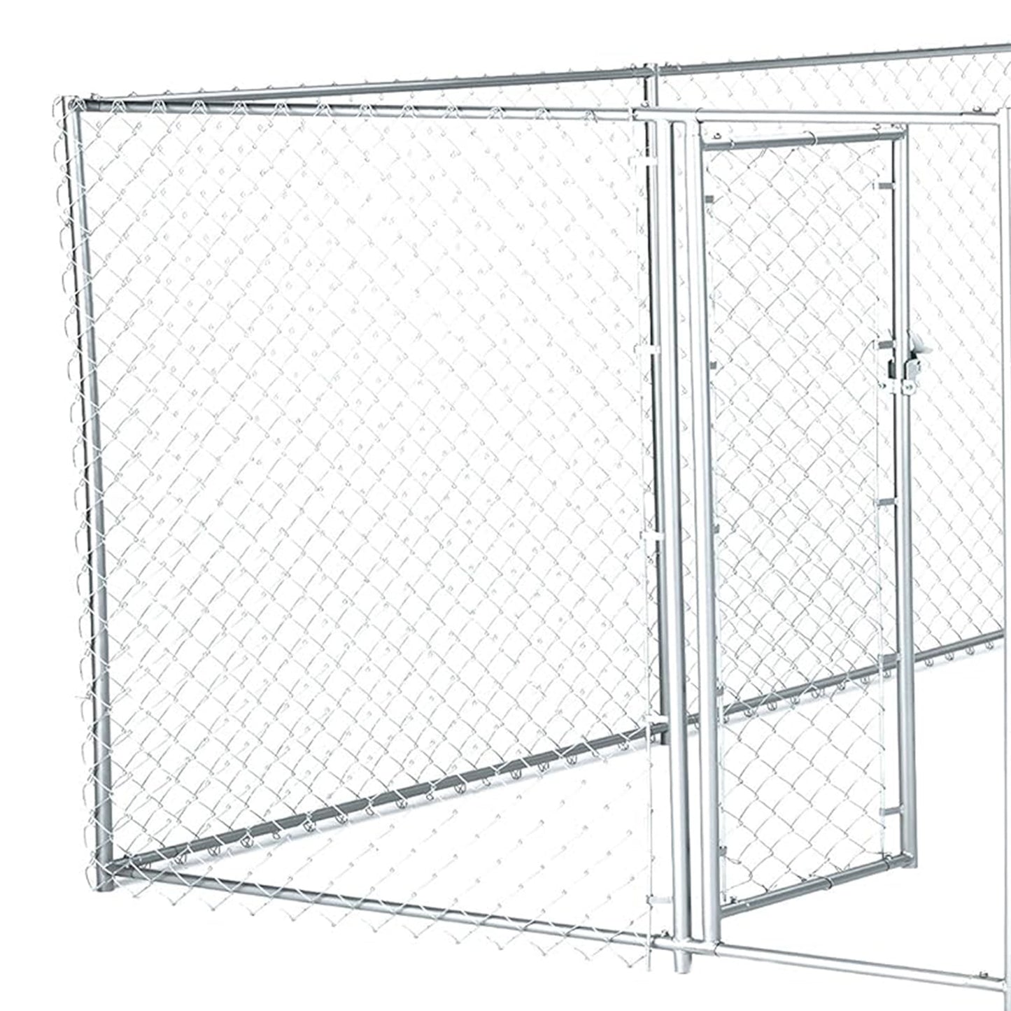 Lucky Dog 10 x 5 x 4 Foot Heavy Duty Outdoor Chain Link Kennel Enclosure (2 Pk)