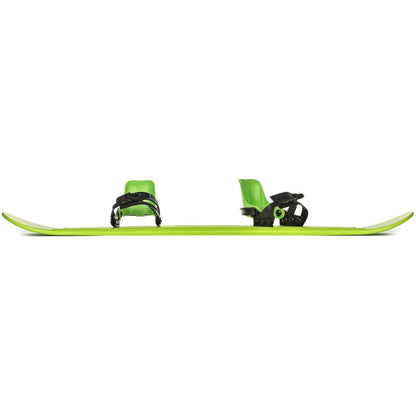 Lucky Bums 120CM Youth Snow Kids Plastic Snowboard w/ Adjustable Bindings, Green