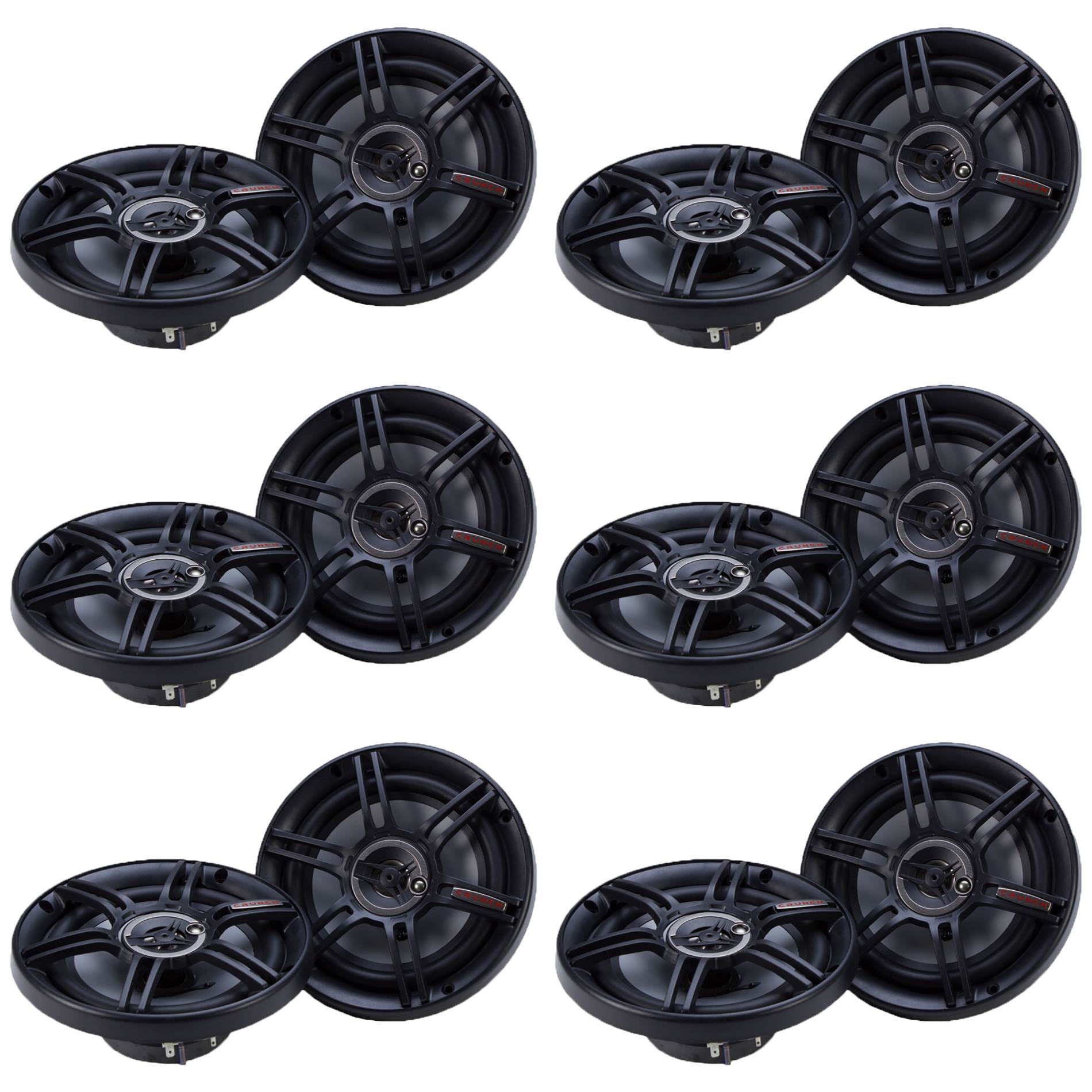 Crunch CS-653 300 Watts 6.5-Inch 3-Way 4 Ohms Steel Basket CS Speakers (12 Pack) - Find Fresh Goods