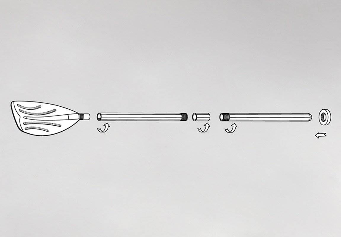 Intex Set of 48" Paddles Inflatable Boat Ribbed French Oars (12 Pack)