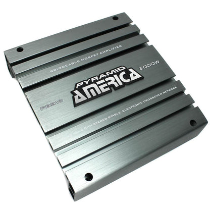 Pyramid PB918 2000W 2 Channel Car Audio Amplifier Power Amp Bridgeable (2 Pack) - Find Fresh Goods