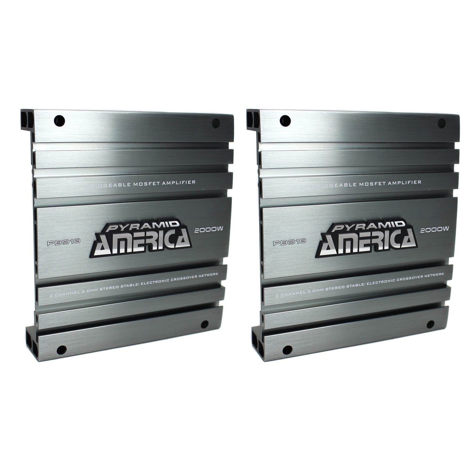 Pyramid PB918 2000W 2 Channel Car Audio Amplifier Power Amp Bridgeable (2 Pack) - Find Fresh Goods