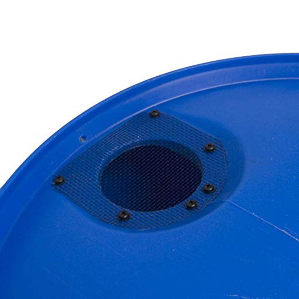 Good Ideas Big Blue 55 Gallon Recycled Plastic Rain Barrel Water Collector Drum