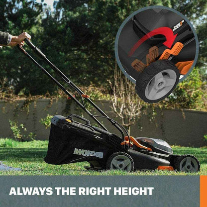 Worx WG743 40V Power Share 4.0Ah 16" Cordless Lawn Mower (Battery & Charger Included)
