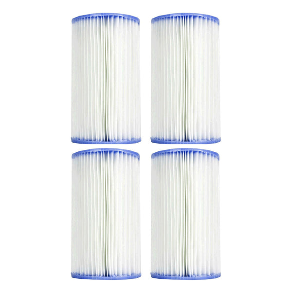 Intex Easy Set Swimming Pool Type A or C Filter Replacement Cartridges (4 Pack)
