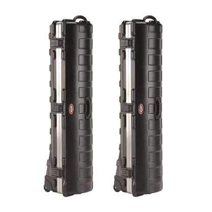 SKB Cases Deluxe ATA Hard Plastic Storage Wheeled Cart Golf Travel Case, 2 Pack
