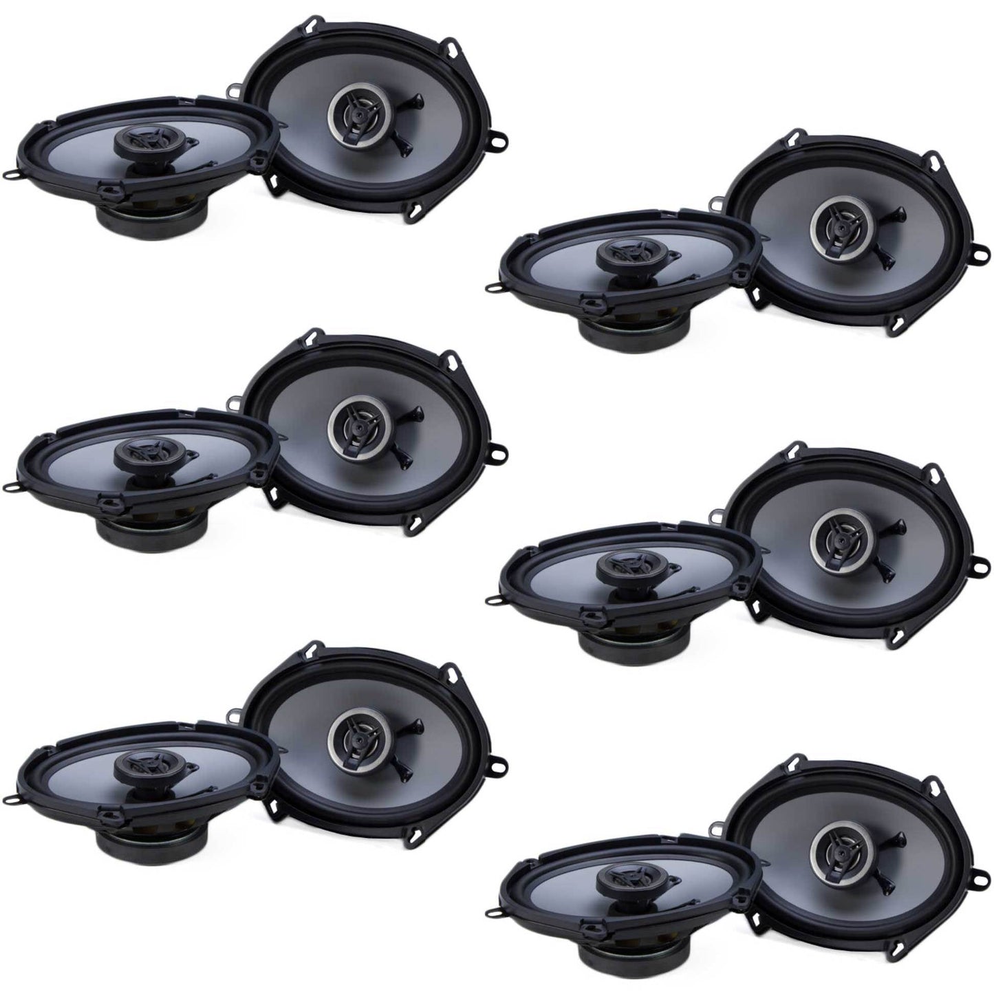 Crunch 250W Full Range 2 Way Coaxial Car Audio 5x7 by 6x8" Speaker (12 Pack) - Find Fresh Goods