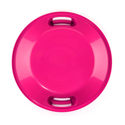 Lucky Bums Circular Saucer Snow Sled for Winter Sledding, 25" Diameter, Pink