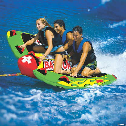 WOW Watersports 13-1010 Big Bazooka Steerable 1 to 4 Person Towable Tube, Green