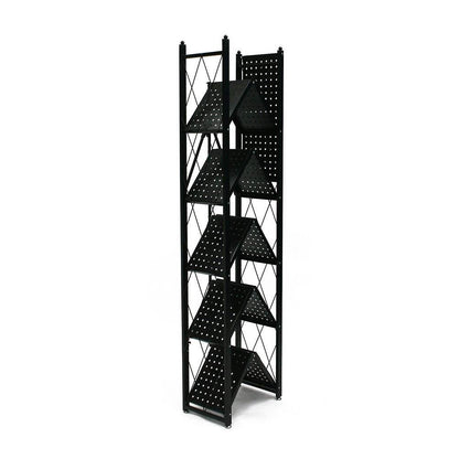 Origami 6 Shelf Bookcase Open Organizer Freestanding Living Room Shelves, Black