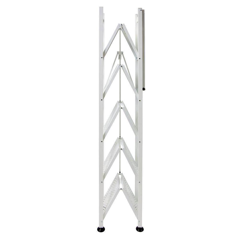 Origami RB-03 6 Shelf Open Styled Home Organizational Deco Rack Bookshelf, White