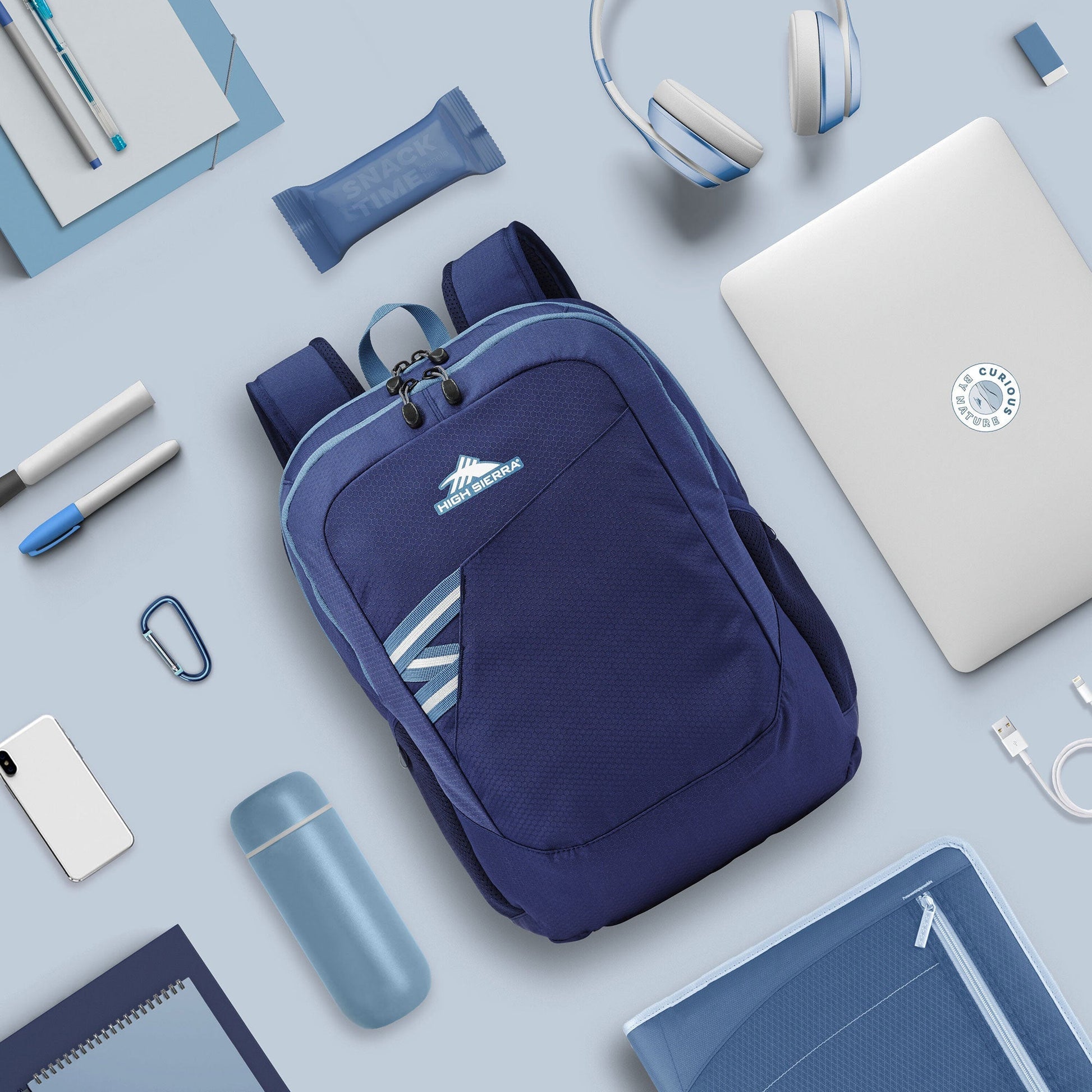 High Sierra 17 Inch Outburst Backpack Bookbag with Dedicated Laptop Sleeve, Blue - Find Fresh Goods