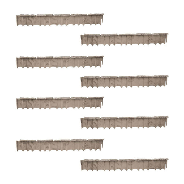 Suncast Quick Edge 35 Inch Single Strip Resin Lawn Edging, Flagstone (8 Pack)