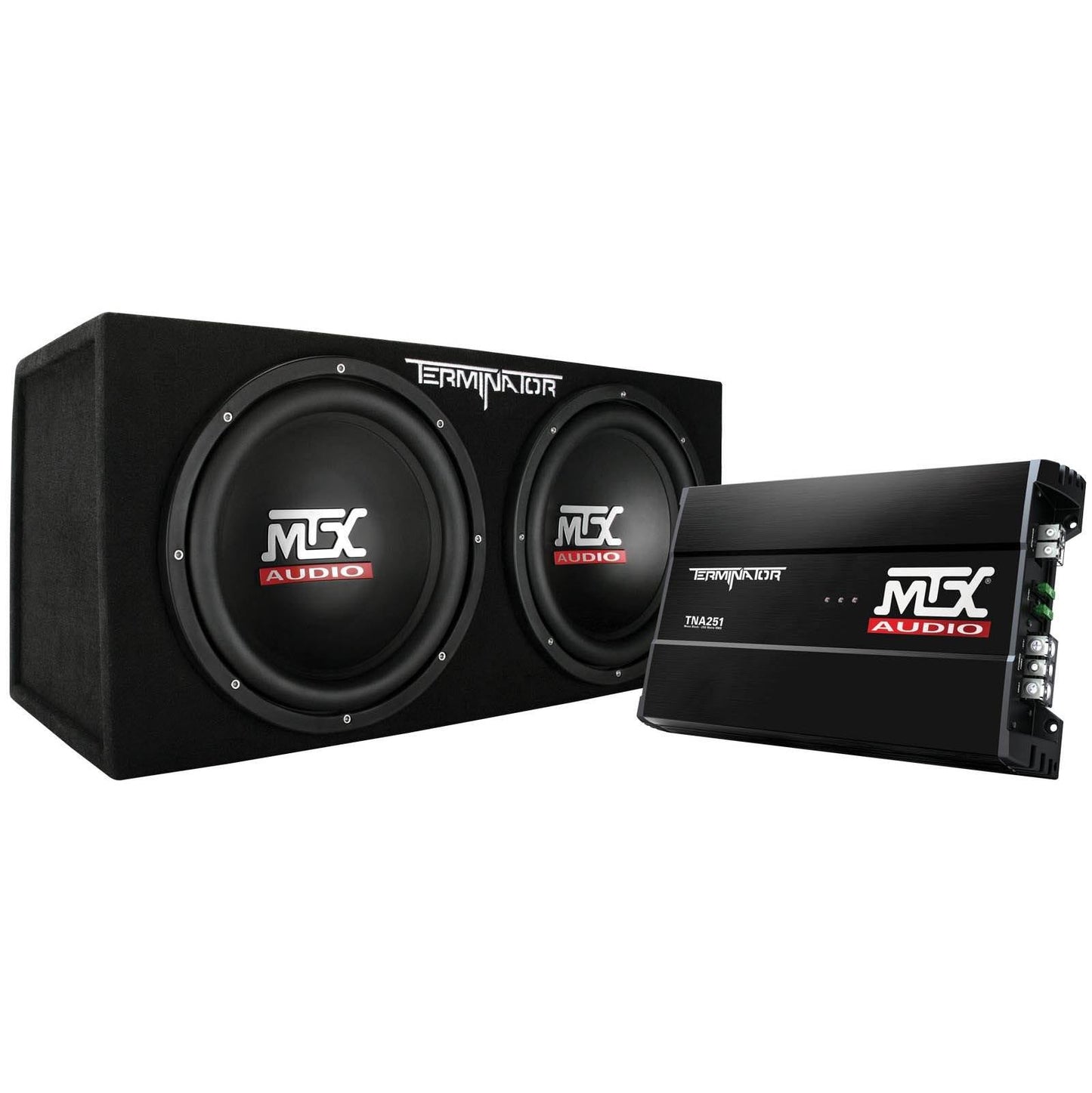 MTX 12" 1200W Dual Loaded Car Subwoofer Audio w/ Sub Box & Amplifier (Open Box) - Find Fresh Goods
