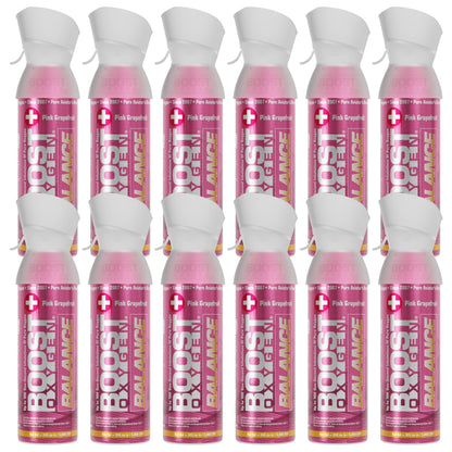 Boost Oxygen Natural 5 Liter Pure Oxygen Canister, Pink Grapefruit (12 Pack) - Find Fresh Goods