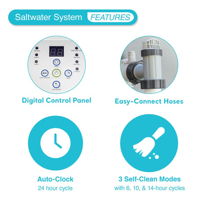 Intex 2100 GPH Pool Sand Filter Pump with Krystal Clear Saltwater System