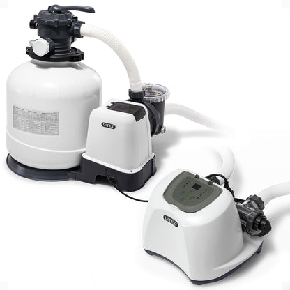 Intex 3000 GPH Sand Filter Pump and Saltwater System for Above Ground Pools