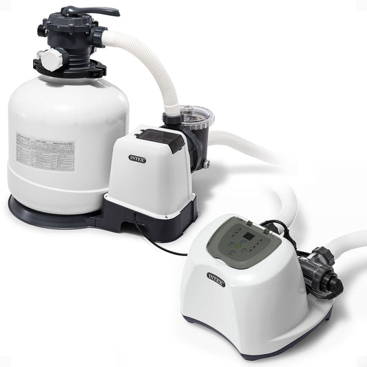 Intex 3000 GPH Sand Filter Pump and Saltwater System for Above Ground Pools