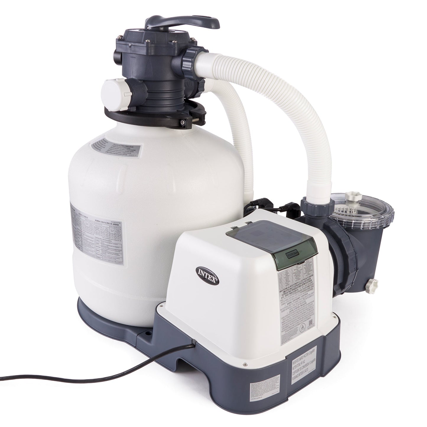 Intex 3000 GPH Sand Filter Pump & Deluxe Maintenance Kit for Above Ground Pools