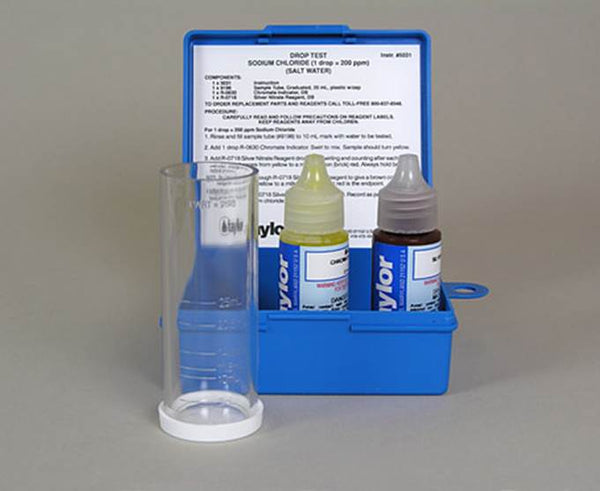 Taylor K-1766 Liquid Pool Spa Sodium Chloride Salt Water Drop Test Kit (2 Pack)