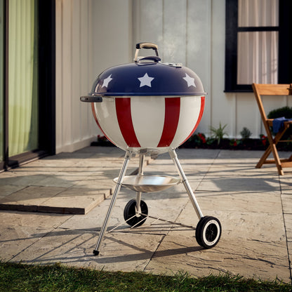 Weber 22" Star Spangled Charcoal Kettle Grill