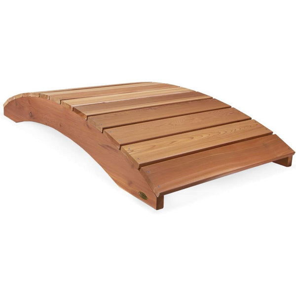 All Things Cedar Wooden Bridge, Outdoor Garden Walkway, 6 Feet, Natural Finish