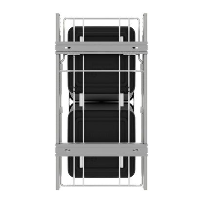 Rev-A-Shelf Double Pullout Trash Can 27 qt. for Kitchen, Black, RV-15KD-18C S