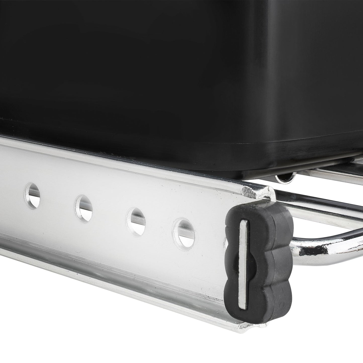 Rev-A-Shelf Double Pullout Trash Can 27 qt. for Kitchen, Black, RV-15KD-18C S